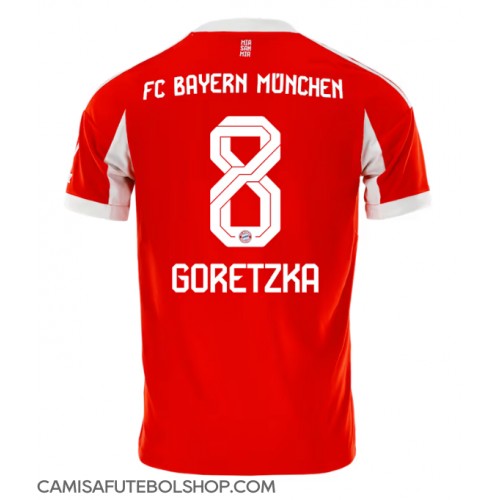 Camisa de time de futebol Bayern Munich Leon Goretzka #8 Replicas 1º Equipamento 2025-26 Manga Curta